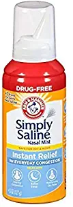 Simply Saline Instant Relief for Everyday Congestion Nasal Mist 4.25 oz (Pack of 4)