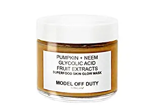 Model off Duty Beauty Superfood Skin Glow Mask | Exfoliating Brightening Face Mask | Antioxidant Replenishing Facial Mask with Pumpkin, Neem, AHA, Fruit Extracts, Vitamin C, E | 2.0 oz