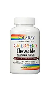 Solaray Children’s Chewable Vitamins & Minerals, Black Cherry Flavor, 120 Count
