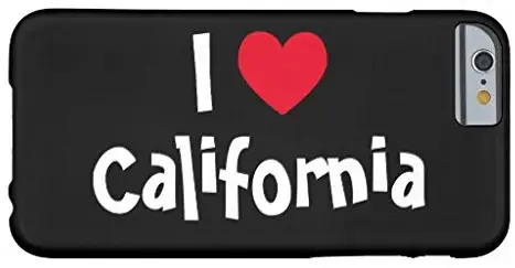 Black White And Red I Love California IPhone 6s Plus Case