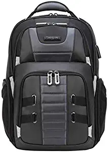 Targus DrifterTrek Laptop Backpack for Business Professional Travel with USB Charging Port, Weather Resistant, Hidden Zip Pocket, Protective Cradle fits 15.6-Inch Laptop, Black (TSB956GL)