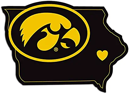 NCAA Siskiyou Sports Fan Shop Iowa Hawkeyes Home State Decal One Size Team Color