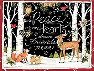 LANG 1004777 -"Peace in Our Hearts", Boxed Christmas Cards, Artwork by Susan Winget" - 18 Cards, 19 envelopes - 5.375" x 6.875"