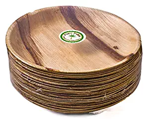 Pure Palm Planet Friendly Plates; Upscale Disposable Dinnerware; All-Natural, Eco-Friendly, Compostable Plateware (7" Round)