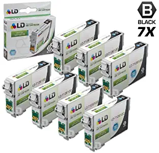 LD Remanufactured Ink Cartridge Replacement for Epson 126 T126120 (Black, 7-Pack)
