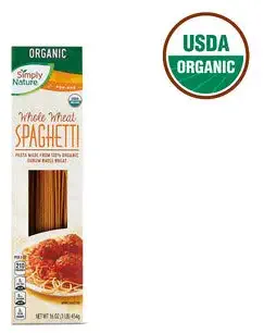 Simply Nature USDA Organic 100% Durum Whole Wheat Spaghetti Pasta - 16 oz