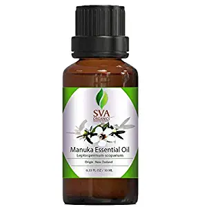 SVA Organics Manuka Essential Oil 10 ml Pure Natural Undiluted Oil for Skin, Face, Face, Nails, Body Care & Aromatherapy
