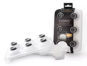 SVERES Jumbo Ice Ball Tray Mold makes 6 giant spheres to chill your whiskey and scotch without dilution of regular ice cubes