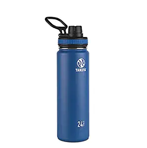Takeya Originals Vacuum-Insulated Stainless-Steel Water Bottle, 24oz, Navy