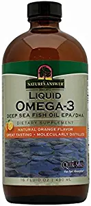 Nature's Answer Liquid Omega-3 | Deep Sea Fish Oil with EPA/DHA Dietary Supplement | Cardiovascular Support | No Preservatives & Gluten-Free 16oz