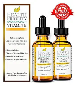 100% All Natural & Organic Vitamin E Oil For Your Face & Skin - 15,000/30,000 IU - Reduces Wrinkles, Lightens Dark Spots, Heals Stretch Marks & Surgical Scars. Best Treatment for Hair, Nails, Lips