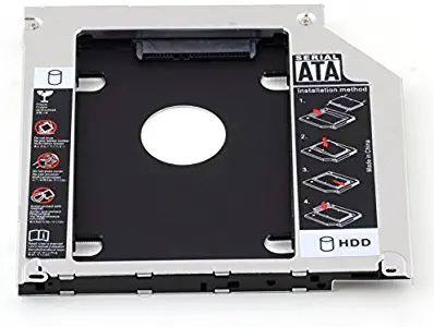 HIGHROCK Hard Drive Caddy Tray 9.5mm Universal SATA 2nd HDD HD SSD Enclosure Hard Drive Caddy Case Tray, for 9.5mm Laptop CD/DVD-ROM Optical Bay Drive Slot (for SSD and HDD)