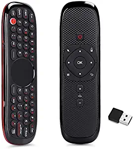 Voice Remote Air Remote Mouse 2.4G Wireless Smart TV Remote Control Mini Wireless Keyboard for Nvidia Shield/Android TV Box/PC/Smart TV/Projector/HDTV/All-in-one PC（Red）