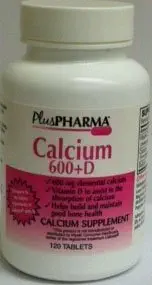Calcium 600 + D, 120 tablets