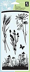 Inkadinkado Meadow Floral Clear Stamp Set, 5 pc