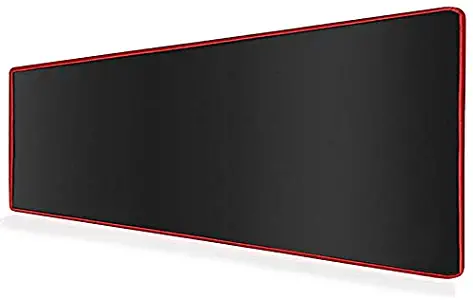 VIPAMZ Extended XXXL Gaming Mouse Pad 36"x12"x0.12" Dimension - Portable Non-Slip Rubber Base XXL Size Special Treated Textured Weave with Precision Control (red)