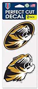 Wincraft NCAA University of Missouri Tigers 2 Pack 4x4 Inch Decal Set