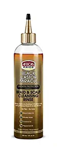 African Pride Black Castor Miracle Braid & Scalp Cleansing Rinse - Removes Build Up & Soothes Scalp, No Frizz, Contains Black Castor Oil, Micellar Water, Coconut Oil, Peppermint Oil, 12 oz