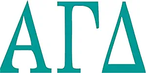 Alpha Delta Gamma Vinyl Decal Sticker for Window ~Car ~ Truck~ Boat~ Laptop~ iPhone~ Wall~ Motorcycle~ Gaming Console~ Size 4" X 2" Turquoise