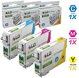 LD Remanufactured Ink Cartridge Replacement for Epson 126 (Cyan, Magenta, Yellow, 3-Pack)