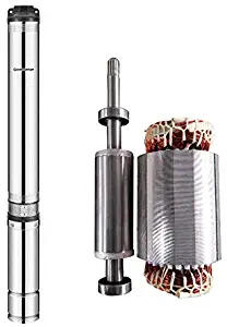 SCHRAIBERPUMP 4" Deep Well Submersible Pump 1HP, 230v, NEW EXCLUSIVE AXIAL LOAD DESIGN, 242'head, 105PSI max, 22GPM, 2wire, Thermal Protection, stainless steel, 100% COPPER WINDING includes splice kit