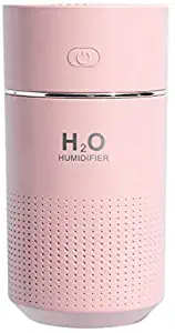 H2O Pink Mini Portable Humidifier USB Cool Mist Office Table Desk Home Bedroom Car Night Light Cute