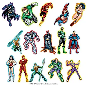 30 DC Comics Justice League Superheroes Stickers 2 Sets of 15 Batman Superman The Flash Green Lantern Wonder Woman Aquaman Lex Luthor Cyborg The Joker Sticker Set