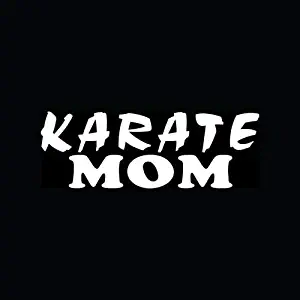 Ranger Products Karate MOM Sticker Fight Mother Vinyl Decal Protect Funny Bully Kids - Die Cut Vinyl Decal for Windows, Cars, Trucks, Tool Boxes, laptops, MacBook - virtually Any Hard, Smooth Surface