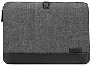 Brenthaven Collins Sleeve With Pinstriped Lining Fits 11 Inch Apple Macbook, Laptop, Tablet for Commercial, Business, Office Use – Charcoal, Durable, Rugged Protection from Impact and Compression
