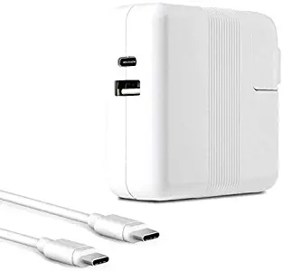 TWEIDA 65W 61W USB-C Power Adapter Replacement for Macbook Pro Asus Lenovo with USB-C to USB-C Cable