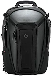 Carry+ Professional Laptop Backpack 15 Inch Hard Shell Protection Gaming Computer Bag Cool Looking Water-repellent for Work/Business/School/College/Riding/Travel/Men/Women-Black