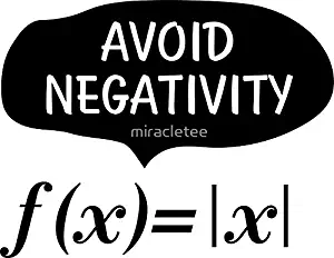 LA STICKERS Funny Avoid Negativity Math Nerd Geek Student Teach - Sticker Graphic - Auto, Wall, Laptop, Cell, Truck Sticker for Windows, Cars, Trucks