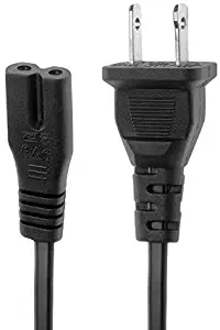 Cuziss 6 Ft Replacement Power Cord 2 Prong Ac Wall Cable 2 Slot Power Cord for Hp Envy Printer 100 114 120 3056A 4500 4501 4502 5530