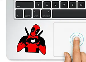 Deadpool Making Heart Compatible with All MacBook Pro, Retina and Air Models Trackpad Laptop Decal Vinyl Sticker DSP-1001