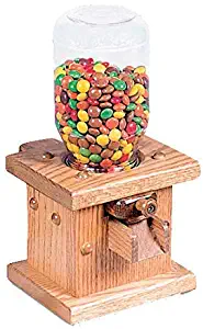 Wooden Candy Dispenser, Handmade Amish Antique Gumball Machine For Skittles, Reeses Pieces, Valentines, or M&Ms