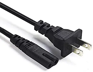 6FT 2 Prong 18 AWG AC Power Cord Compatible HP Envy 100 114 120 3056A 4500 4501 4502 5055 5530 5544 5545 5635 5642 5643 5660 7640 7645, OfficeJet Pro 8710, OfficeJet 4635 6000 6500 6500A 7000 Printer
