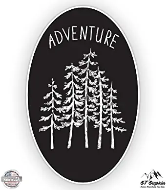 GT Graphics Forest Oval Woods Adventure - Vinyl Sticker Waterproof Decal