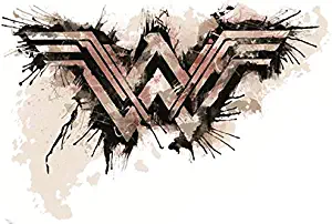 6 Inch Wonder Woman Symbol Decal WW Logo Justice League DC Comics Repositionable Removable Peel Self Stick Wall Sticker Art Home Decor (Decoration for Walls Laptop Boys Room) 5 1/2 by 3 1/2 inch