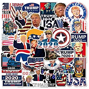 Vissen 50pcs Humor Stickers, Funny Cartoon Comic Style Trump Vinyl Decals for Laptop, Car, Water Bottle, Bike. Trump