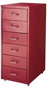 Ikea Helmer Drawer Unit on Casters (Red)